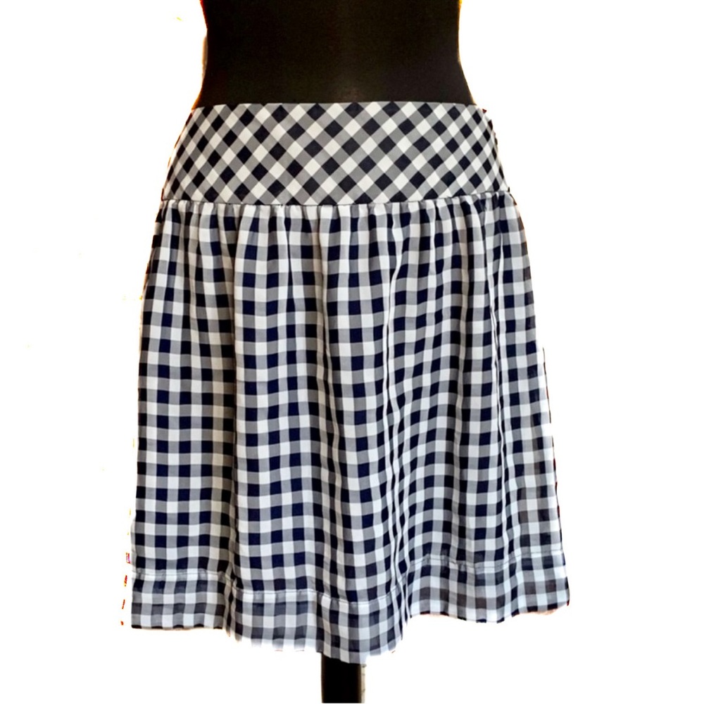 GAP Skirt Gingham Blue White Size 12
